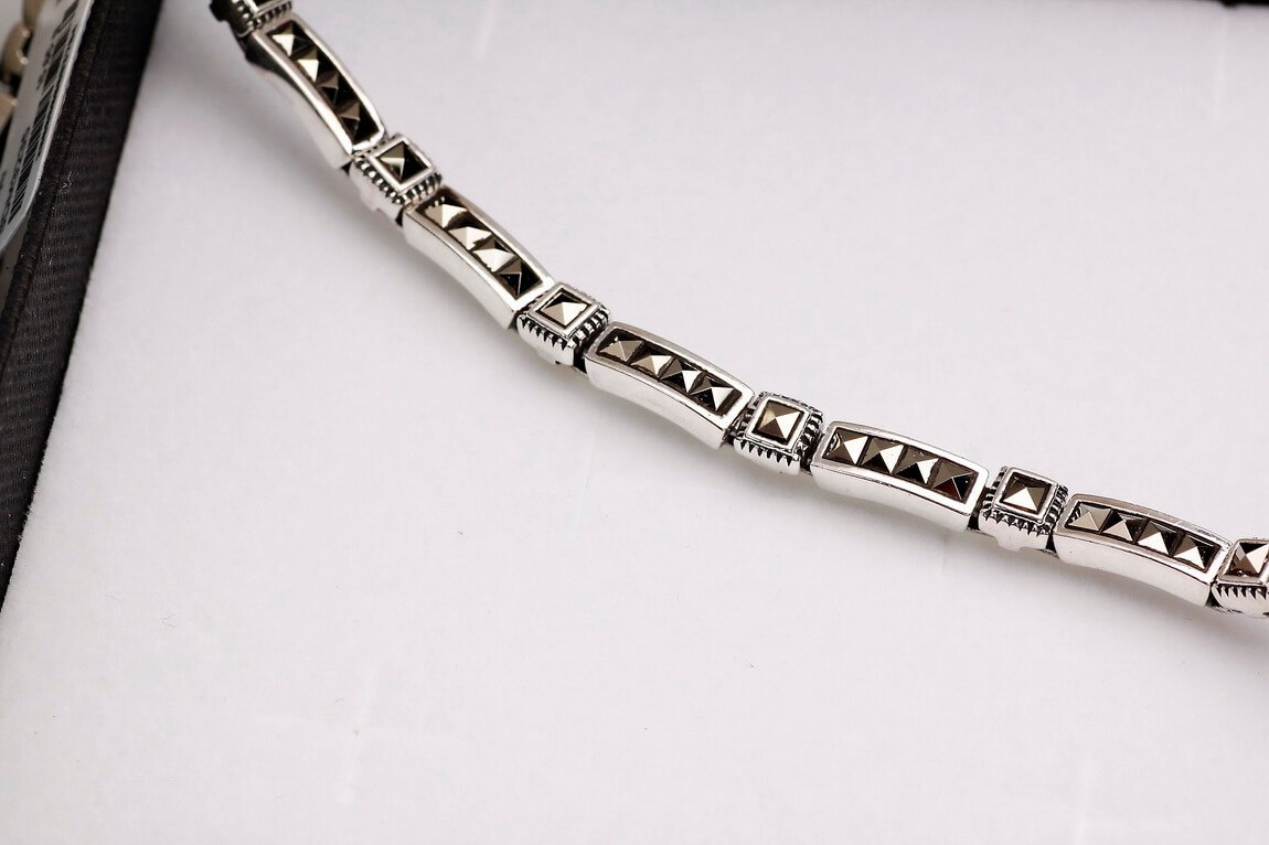 Srebrna bransoleta BDM3235 - Markazyty